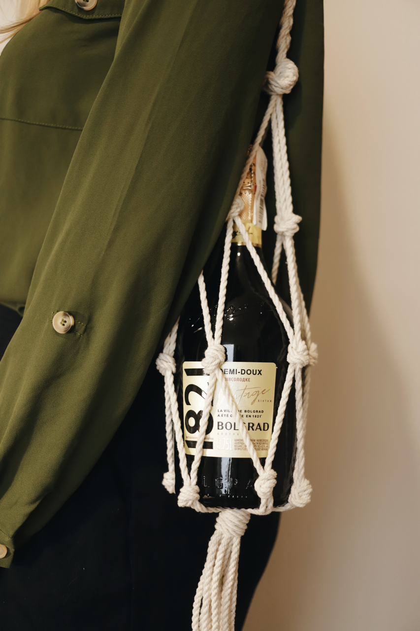 Makramé Flaskeholder | Blanding