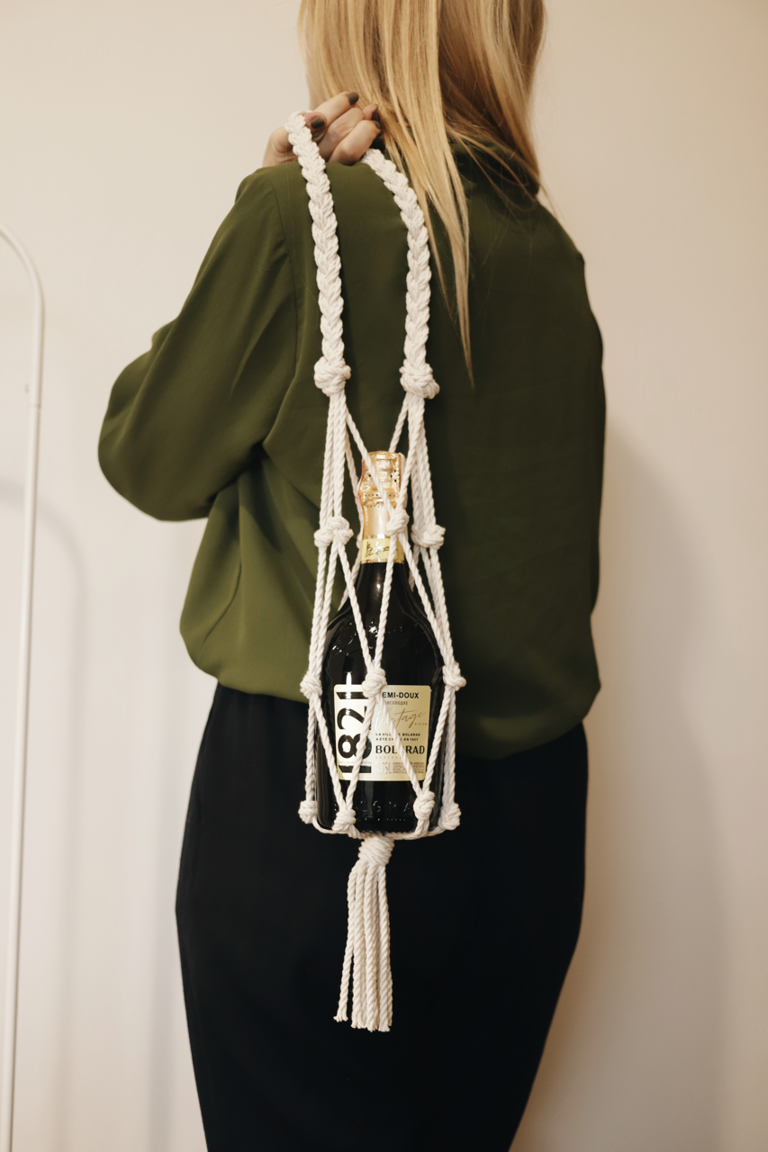 Makramé Flaskeholder | Blanding