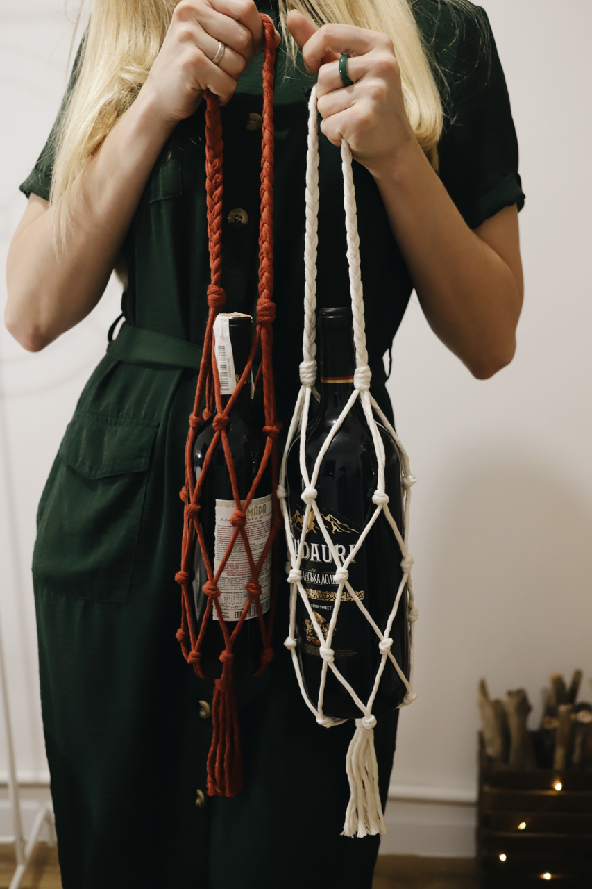 Makramé Flaskeholder | Blanding