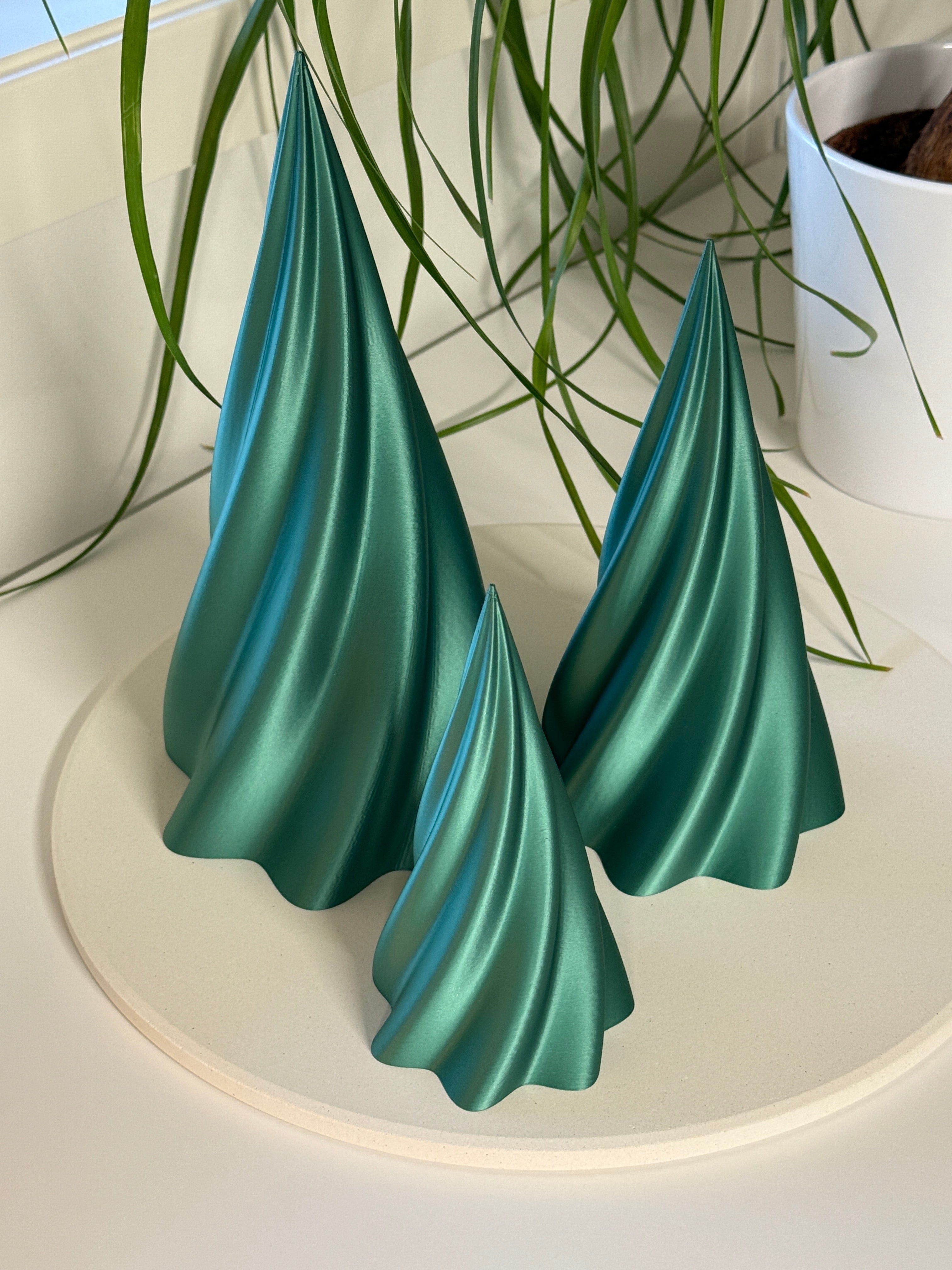 Juletre sett ovenfra Grønn 3D printet PLA