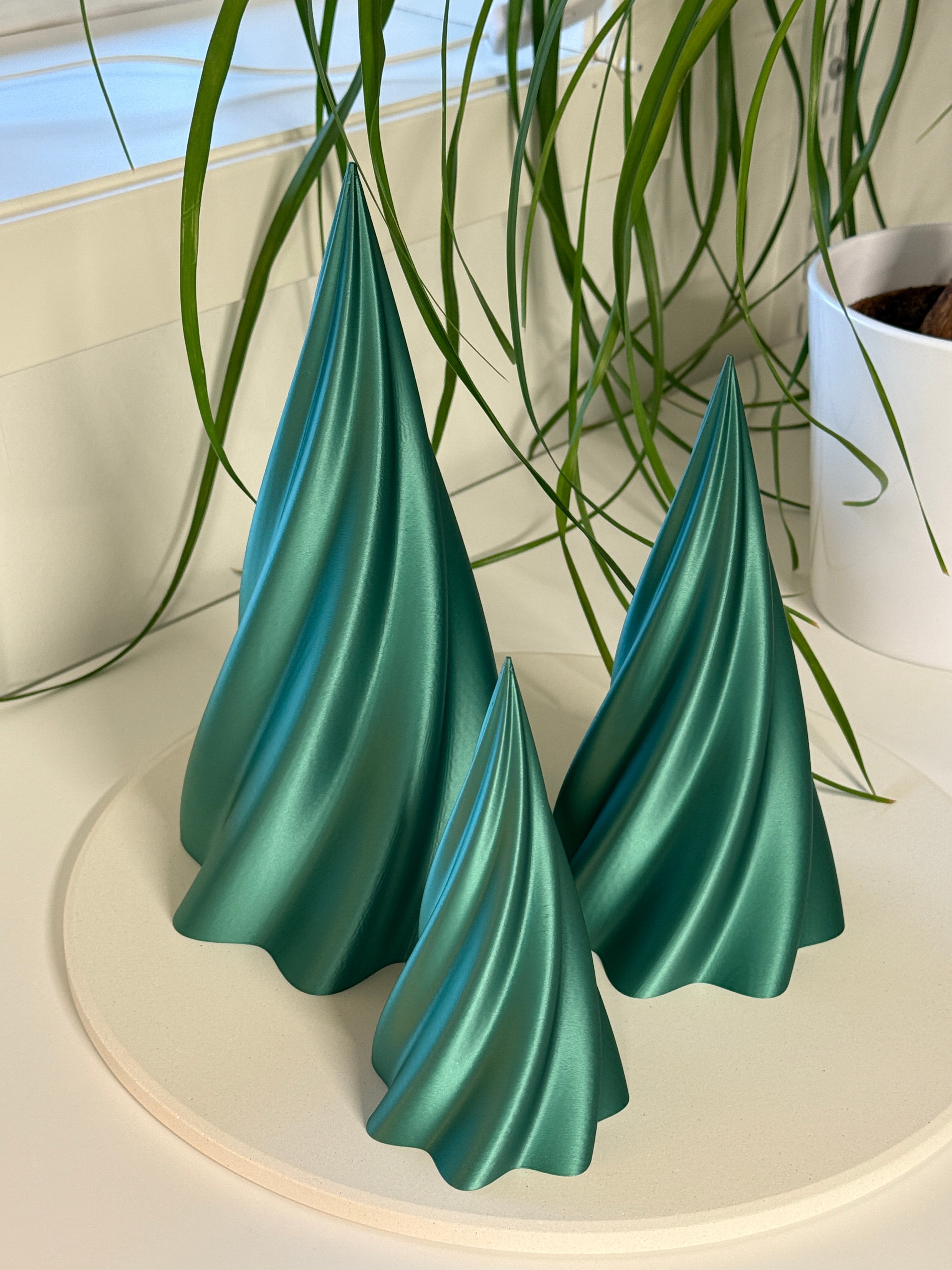 Juletre ovenfra Grønn 3D printet PLA