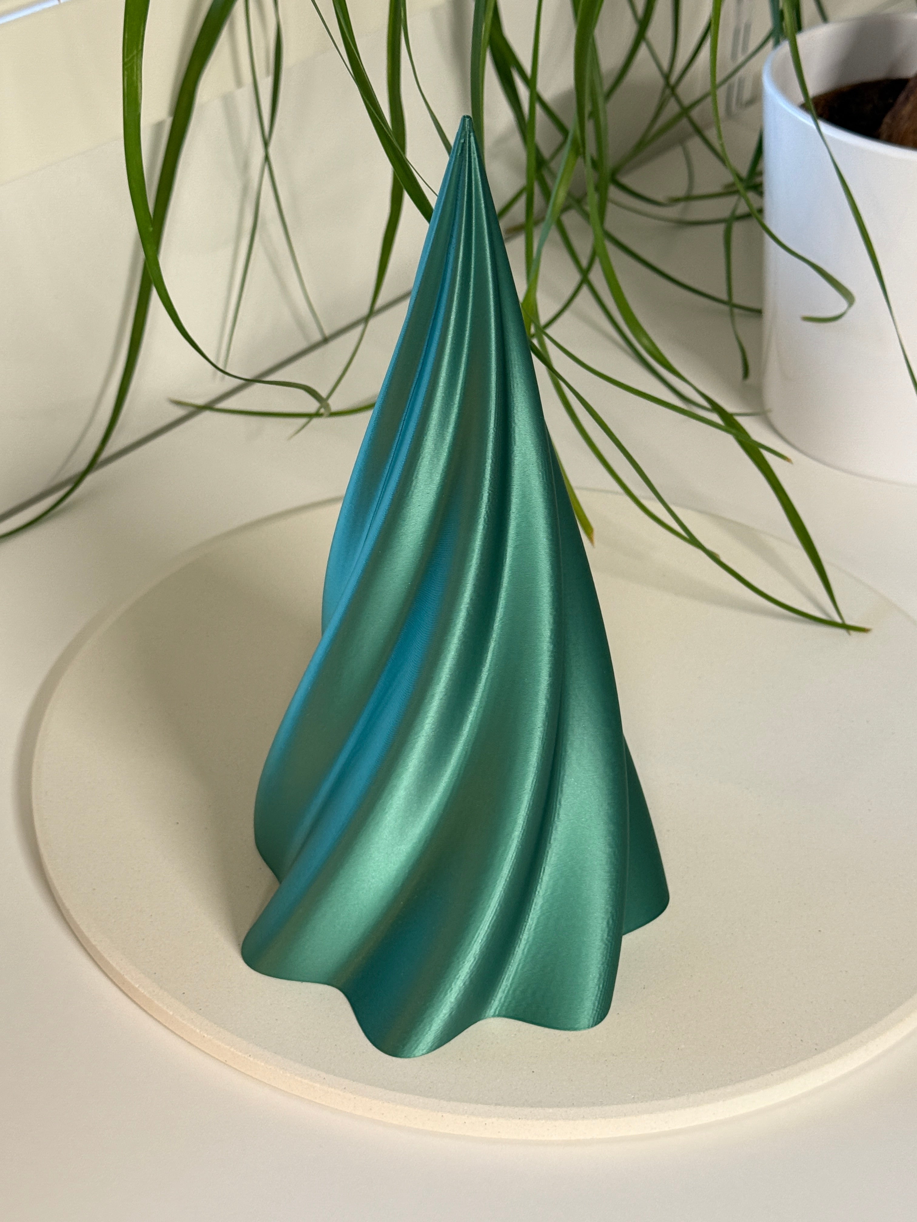 Juletre ovenfra Grønn 3D printet PLA