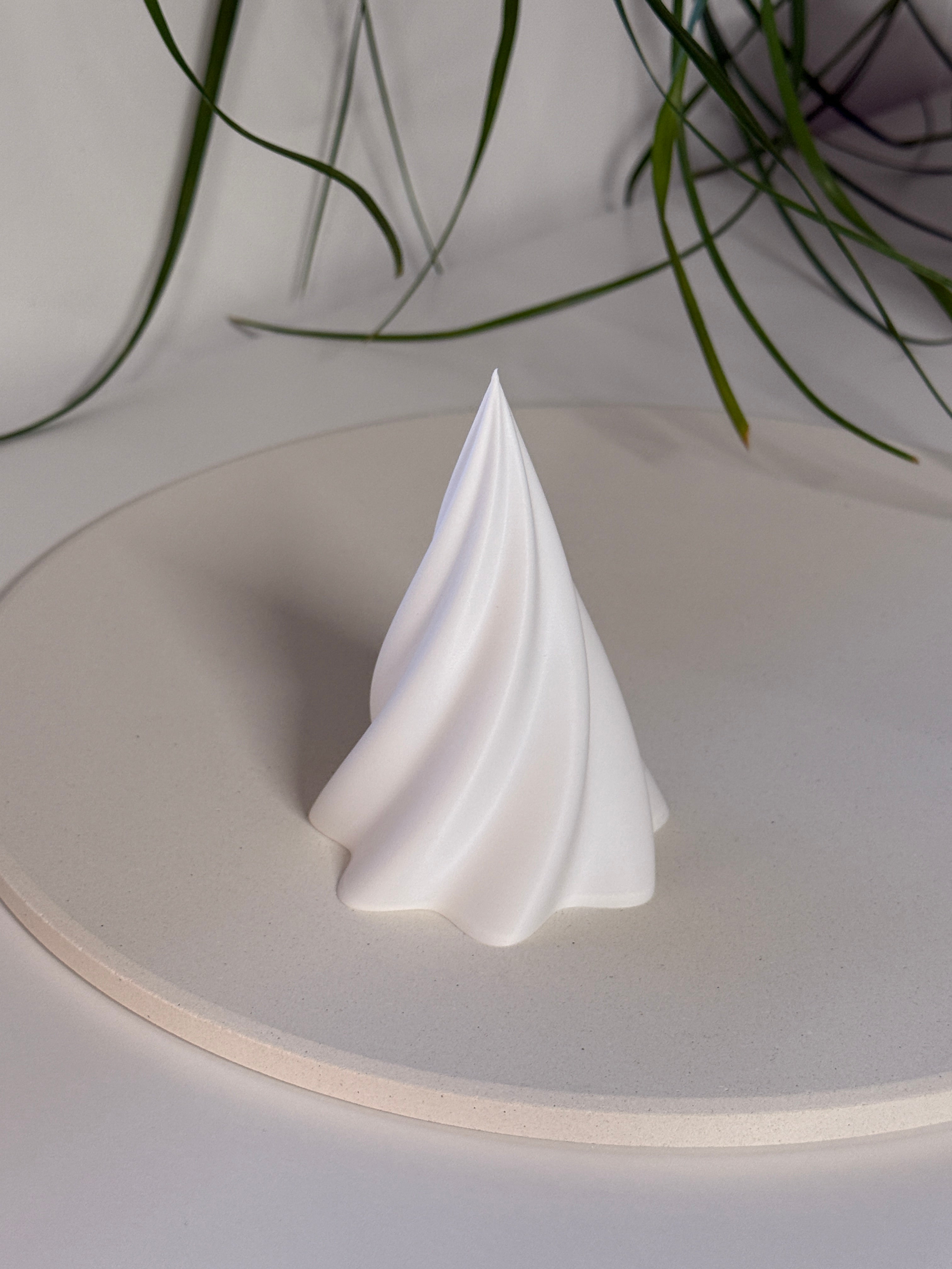 Vintertre Hvit 3D printet PLA