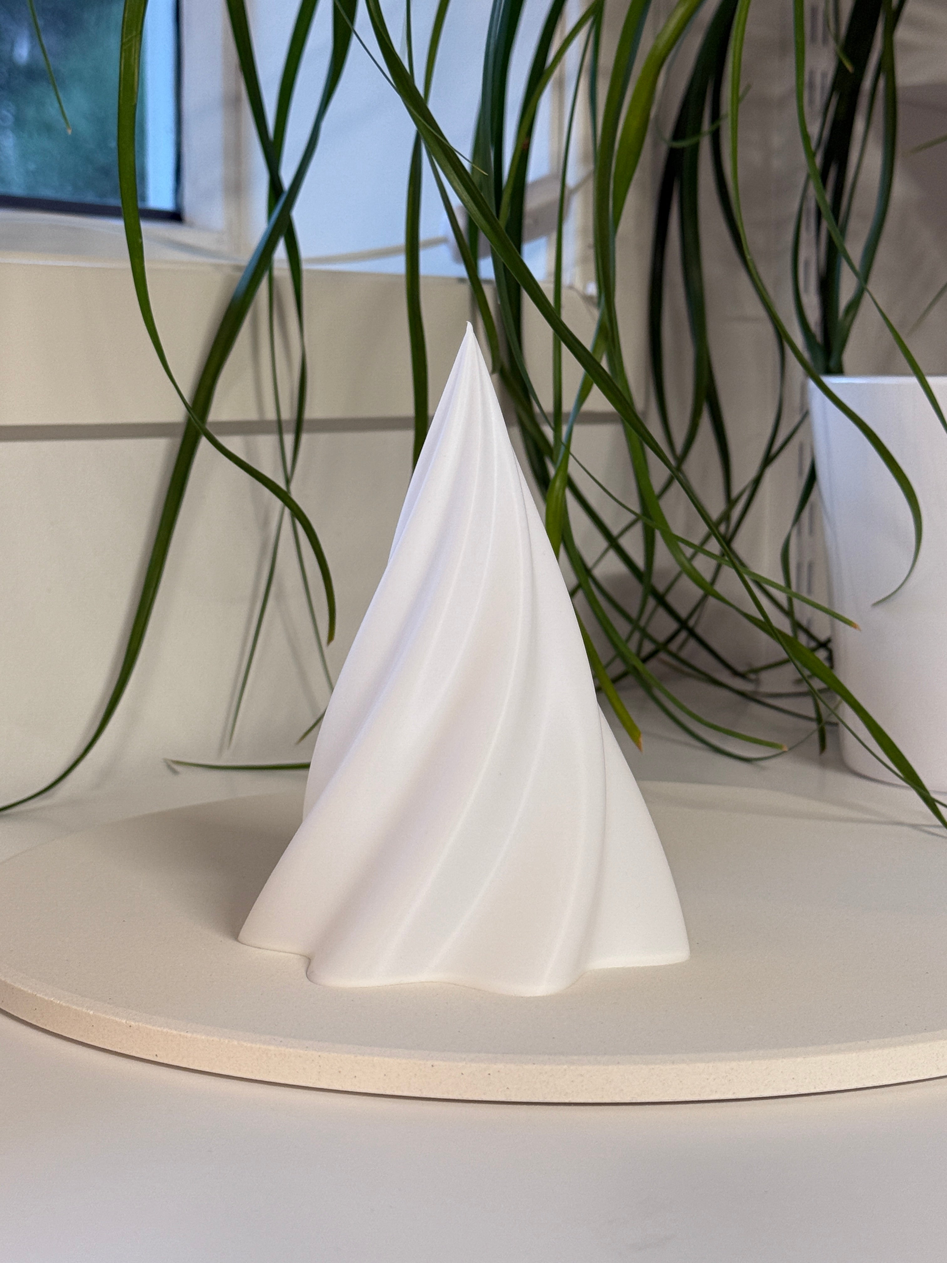 Vintertre Hvit 3D printet PLA